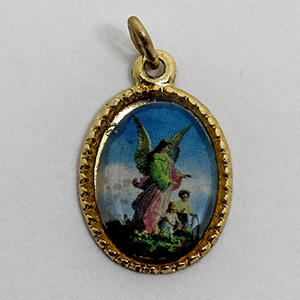 Medalha foto de Anjo da Guarda (pacote com 100 medalhas)