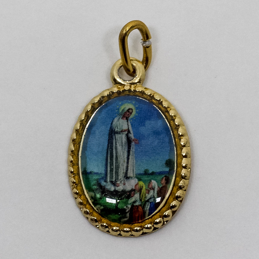 Medalha foto de Nossa Senhora de Fátima (pacote com 100 medalhas)