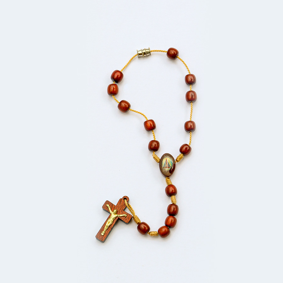 Terço de Madeira para carro - Nossa Senhora Aparecida (unidade)