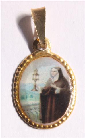 Medalha foto de Santa Clara (pacote com 100 medalhas)