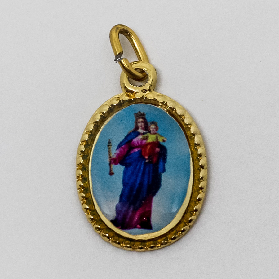 Medalha foto de Nossa Senhora Auxiliadora (pacote com 100 medalhas)
