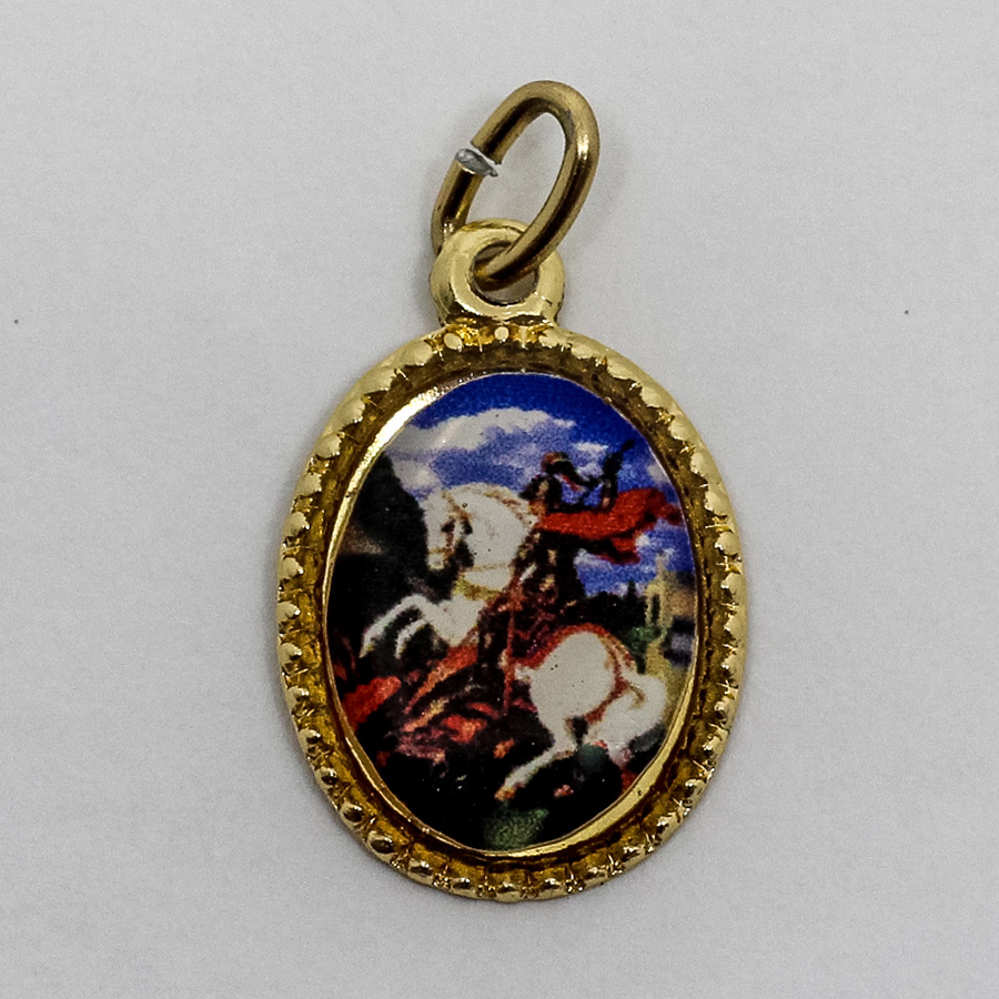 Medalha foto de São Jorge (pacote com 100 medalhas)