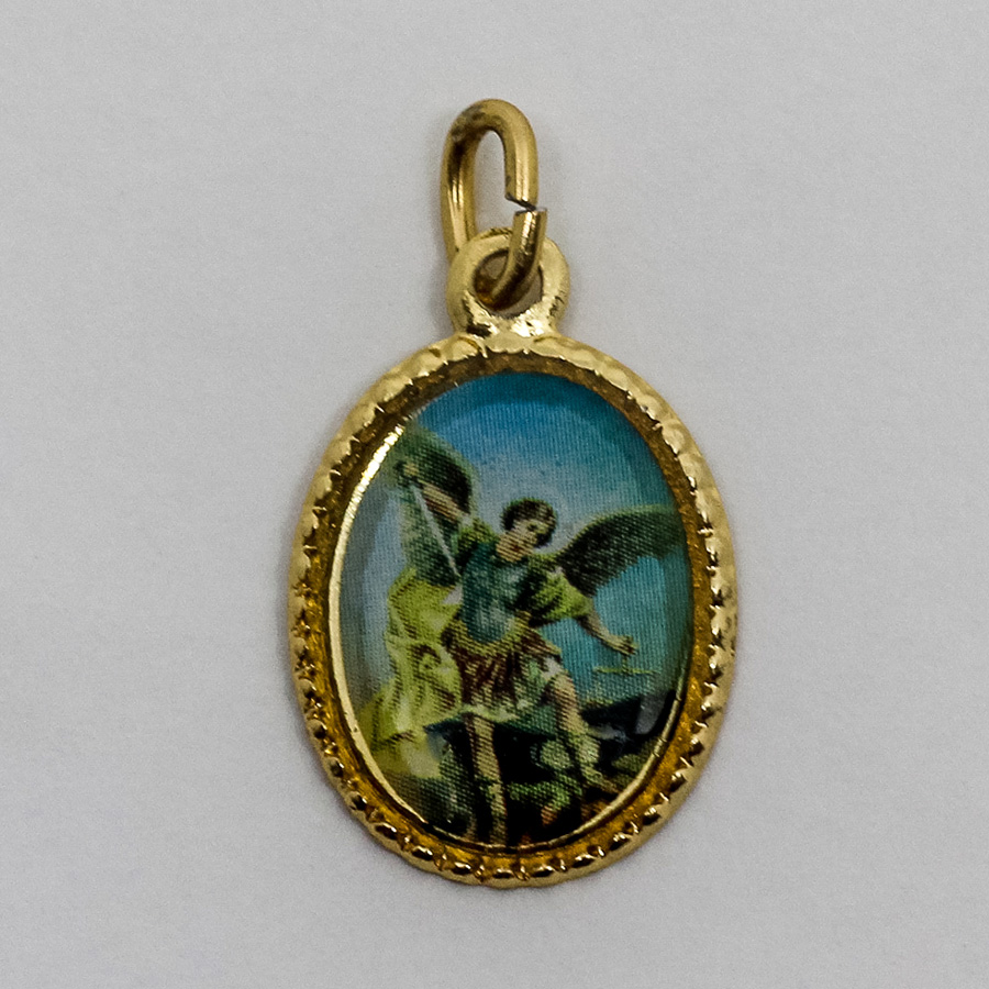 Medalha foto de São Miguel Arcanjo (pacote com 100 medalhas)