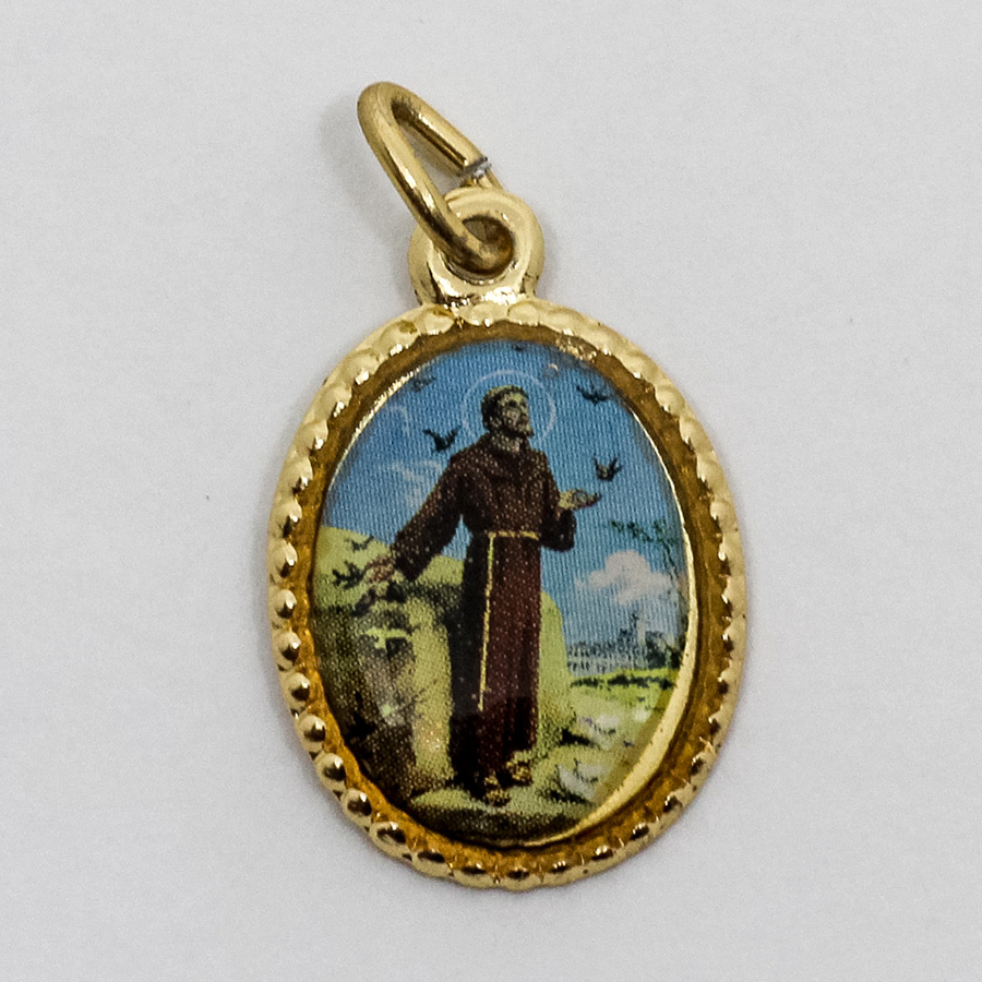 Medalha foto de São Francisco de Assis (pacote com 100 medalhas)